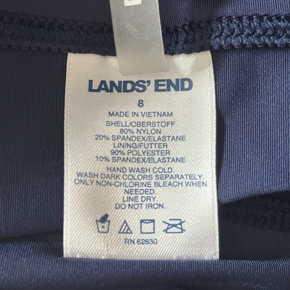 Lands' End Womens Two-Piece Swim-Dress  Swimsuit Sz 6(top) Sz 8(bottoms) Preppy - Picture 9 of 11